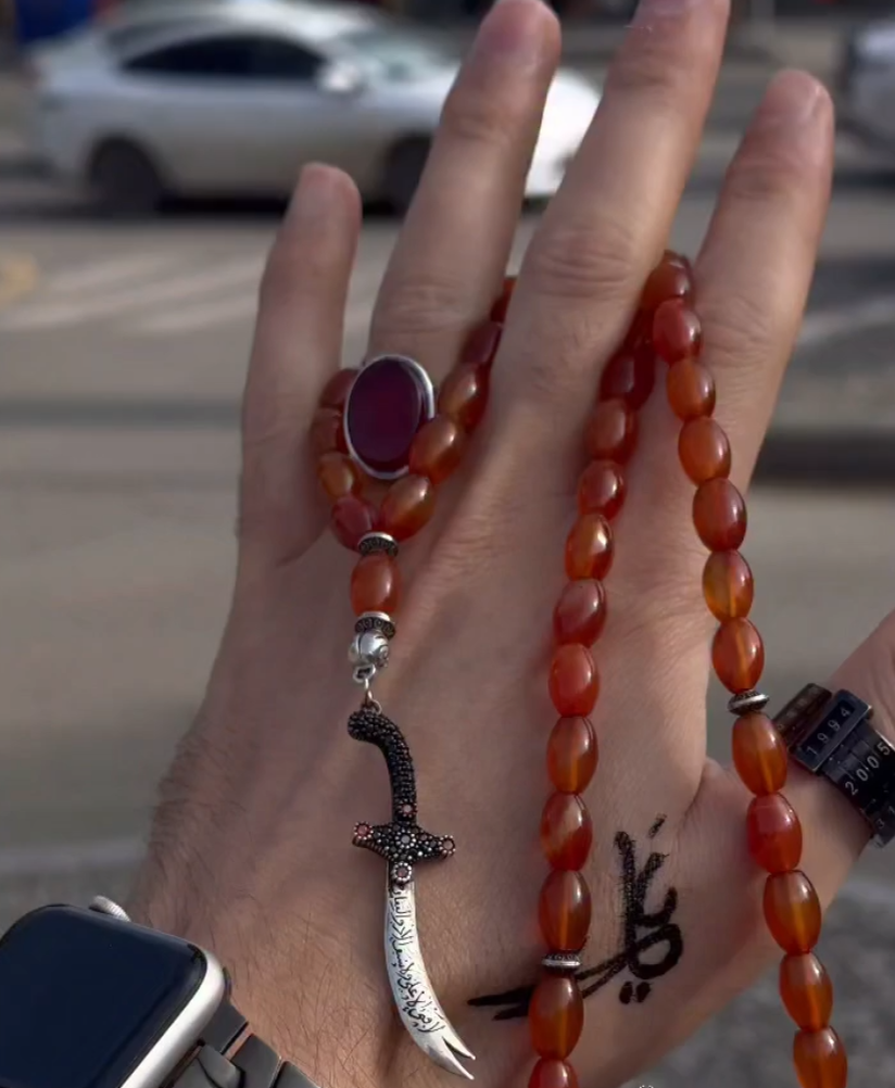 Prestige Hz. Ali Sulemani Sword Aqeeq Tasbih – Shifa Ki Tasbeeh