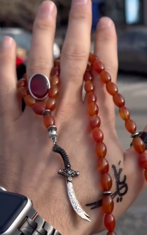 Prestige Hz. Ali Sulemani Sword Aqeeq Tasbih – Shifa Ki Tasbeeh