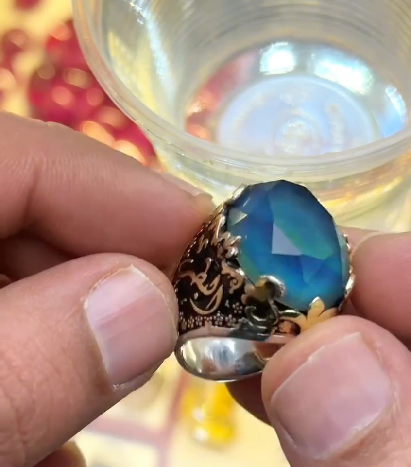 Men's Aquamarine premium Stone Color Change – VIP Ring