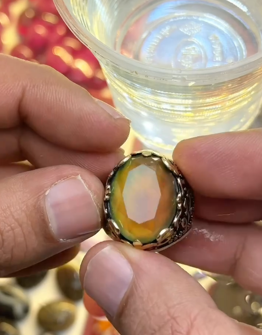 Men's Aquamarine premium Stone Color Change – VIP Ring